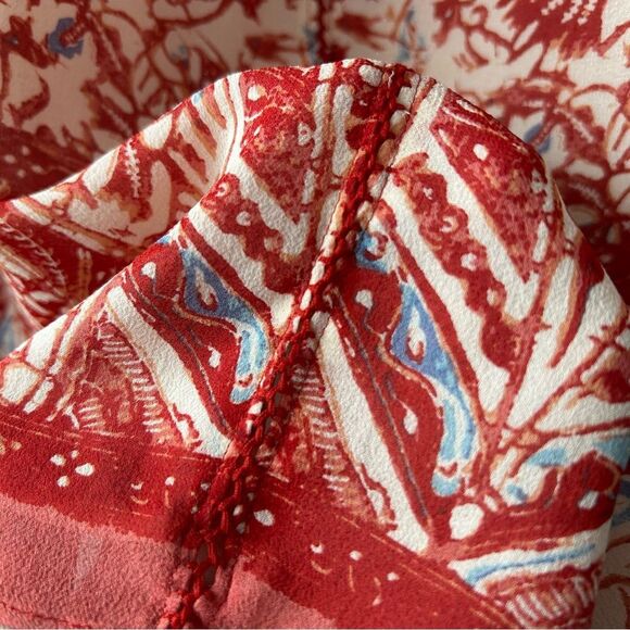 Tory Burch Red and White Floral Blouse - Picture 8 of 13